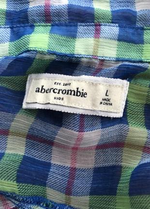 Шёлковая лёгкая рубашка в клетку блузка abercrombie3 фото