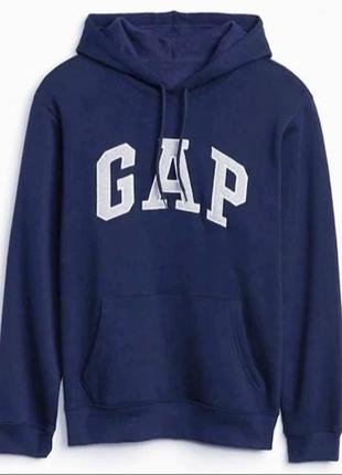 Мужская синяя худи gap с большим лого