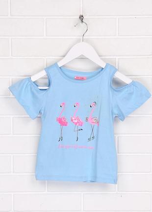 Красивая футболочка для девочки с фламинго бренда  cool club