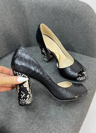 Туфли открытый носок olimp ⛰️ кожа натуральная 35-41р