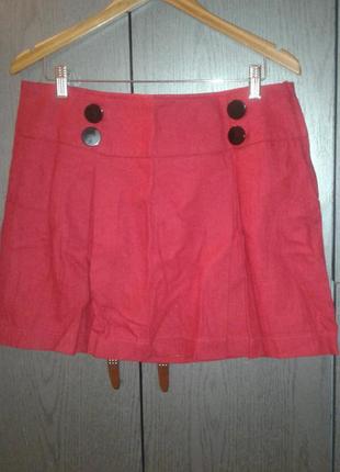 Коротка весела спідничка малиново-червоного кольору next, розмір 16( xxl).