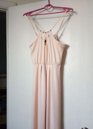 Вечернее/коктейльное/пастельное женское платье персикового цвета2 фото