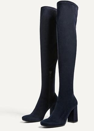Эластичные ботфорты zara