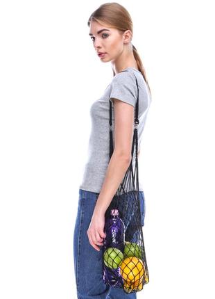 Французская сумка - сумка на плечо - авоська на плечо - модная эко сумка