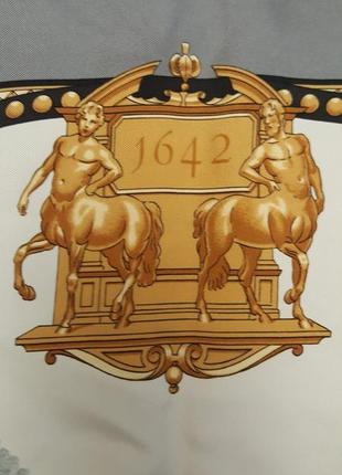 Шелковый платок hermès «презентация лошадей» с автографом филиппа леду 1970 года