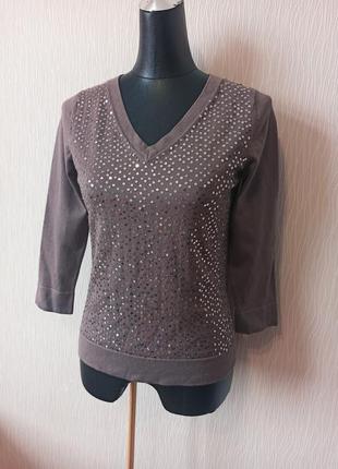 Шелковая женская фирменная кофта свитер блуза шелк
