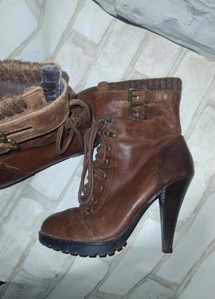 Ботинки,крутые кожаные ботинки, ботинки на каблуке🔥