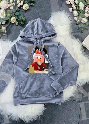Велюровий худі для дівчинки