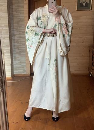Винтажное кимоно /халат оригинал шёлк2 фото