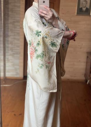 Винтажное кимоно /халат оригинал шёлк7 фото