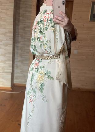 Винтажное кимоно /халат оригинал шёлк9 фото