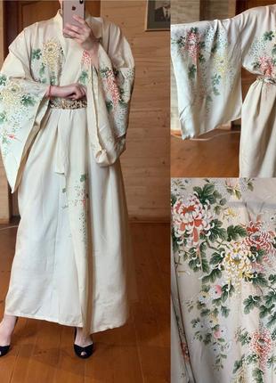 Винтажное кимоно /халат оригинал шёлк