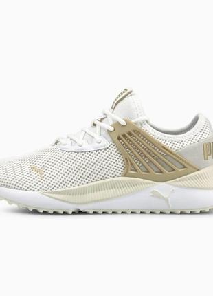 Білі/бежеві кросівки пума оригінал/puma pacer future metallic pop