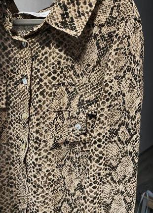 Стильная блузка змеиный принт . немного просвечивается