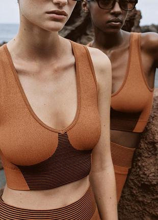 Zara  топ кроп топ майка стретч