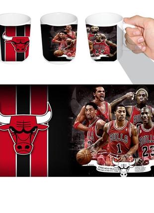 Чашка белая баскетбол chicago bulls (z0427)