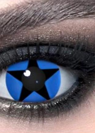 Кольорові лінзи наруто сюрікени elite lens (синя зірка) (ln001)