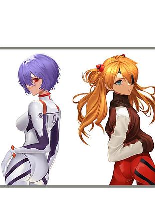 Постер плакат рей аска аніме євангеліон evangelion 42х29 см а3 (poster_0376)