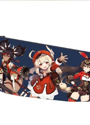 Пенал шкільний геншин імпакт genshin impact двосторонній 22х11 см (pn_0032)