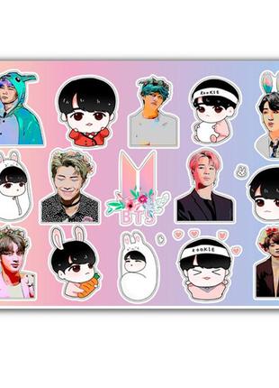 Стикеры bts army а4 лист (stik_044)