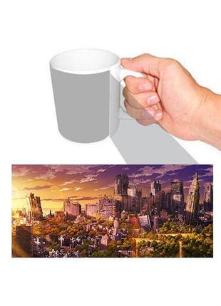 Чашка белая аниме япония город (z0708)