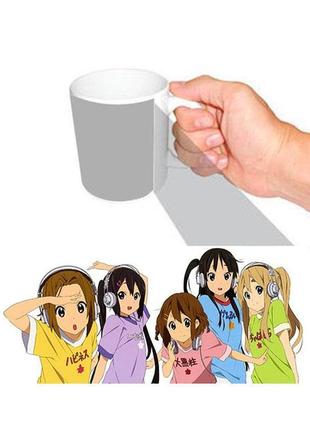 Чашка белая аниме клуб лёгкой музыки k-on (z0689)