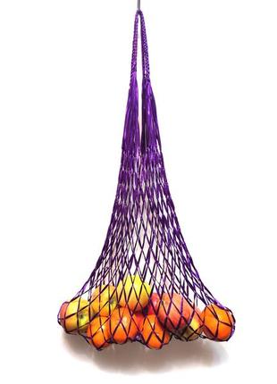 Авоська з атласної стрічки фіолетова - розмір m2 фото