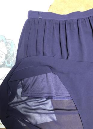 Шифоновая юбка асимметричная, прозрачная юбка4 фото