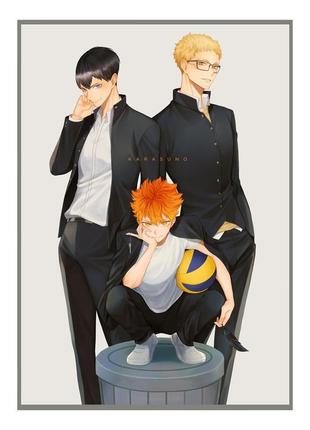 Постер-плакат аніме волейбол haikyuu (poster_535)