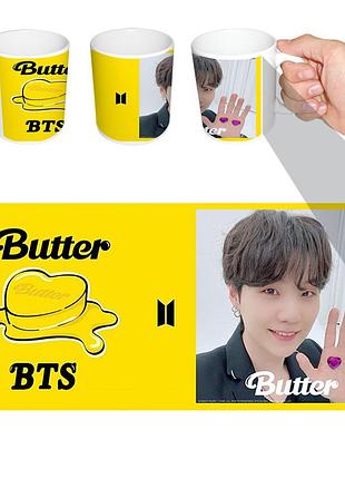 Чашка белая k-pop шуга мин юнги bts butter (z0950)