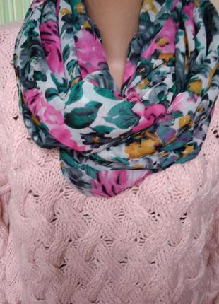 Яркий весенний милый палантин шарф хомут платок4 фото