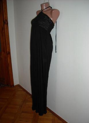 Платье riviera черное  нарядное с  паетками производитель  индия3 фото