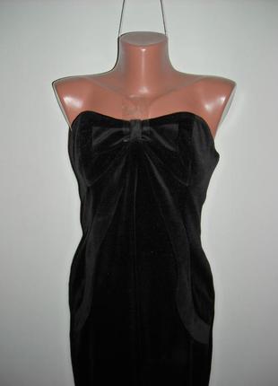 Платье черное велюровое нарядное