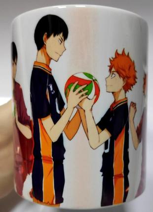 Чашка белая аниме волейбол (z0121)2 фото