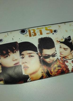 Пенал шкільний bts бтс bangtan boys двосторонній 22х11 см (pn_0063)