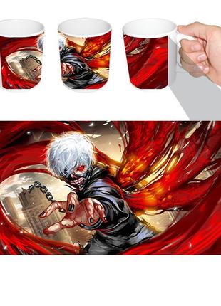 Чашка біла аніме канекі токійський гуль (z0028)