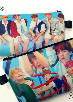 Пенал школьный bts bangtan boys бтс двухсторонний 22х11 см (pn_0002)