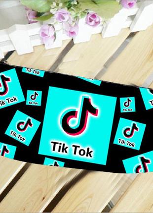 Пенал школьный тикток тiktok двухсторонний 22х11 см (pn_0066)
