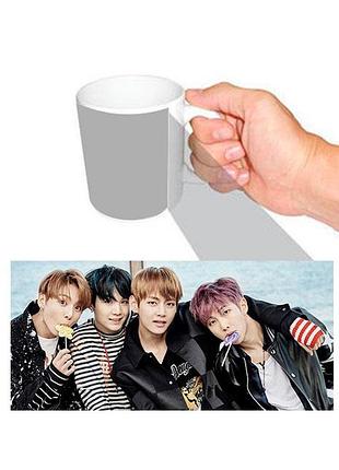 Чашка белая бтс bangtan boys bts (z1206)