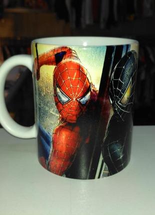 Чашка белая человек паук марвел (z0784)4 фото