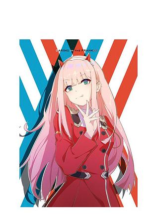 Постер плакат аніме милий у франксі зеро ту darling in the franxx 42х29 см а3 (poster_0257)