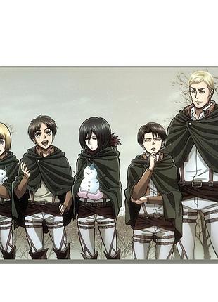 Постер плакат аниме атака титанов attack on titan 42х29 см а3 (poster_0338)