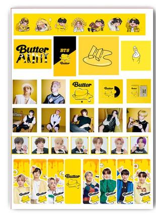 Стикеры bts bangtan boys butter а3 лист (stik_056)