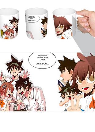 Чашка белая аниме бог старшей школы the god of high school (z0824)