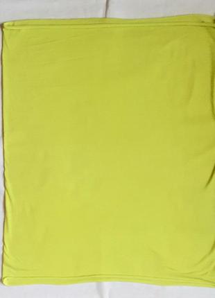 Лимонно-жовтий однотонний трикотажний шарф снуд парео gina benotti німеччина3 фото