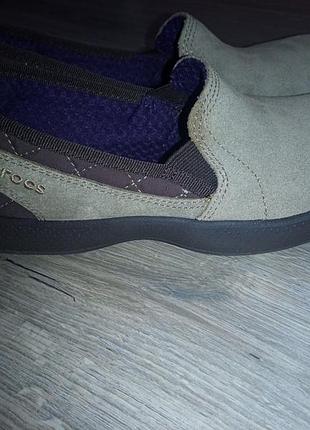 Мокасини шкіра натуральна crocs w9 устілка 26см