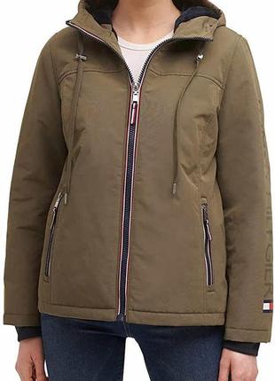 Tommy hilfiger ladie's  softshell hooded jacket.