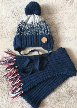 Комплект зимний шапка и шарф2 фото