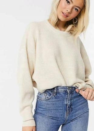 Miss selfridge кроп укороченный свитер с обьемными рукавами оверсайз куплен на asos