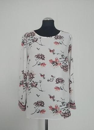 Віскозна блузка з довгим рукавом